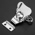 Yetaha Butterfly Twist Latch Spring Loaded Toggle Clamp Toolbox Lock Hasp Rotary Clasp (2.20" X 2.09" Silver)