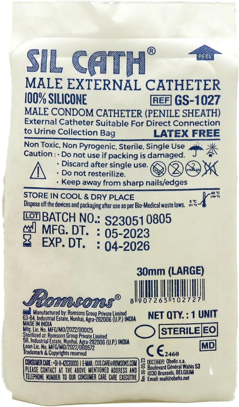 5 5 750ml 5.9 inch 15 cm 30 mm 1.2 Inches) Complete Kit Urinary Days Condom Catheters External Self-Sea + Leg Bag +