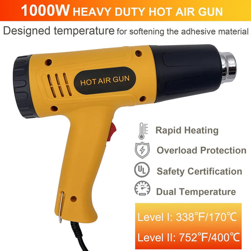 355pcs Heat Shrink Tubing Kit with 1000W Heat Gun - 3:1 Shrink Electrical Waterproof Industrial Tubing Terminals