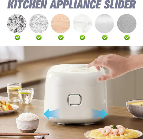 SMLBJUTE 3/4'' Countertop (8Pcs) Appliance Sliders, Small Furniture Sliders, Self-Adhesive Kitchen Gliders for Coffee