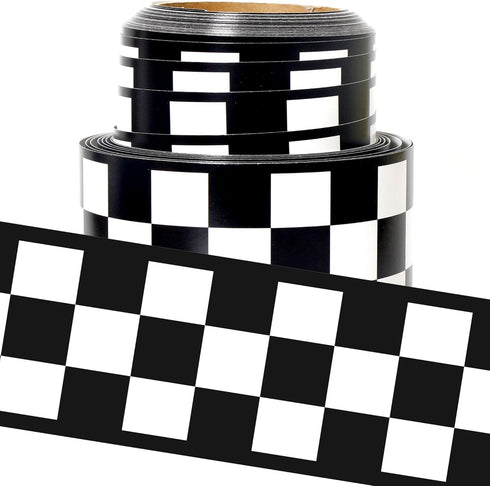 Youngever 52.5 ft Bulletin Board Borders, Checker Design for Classroom Decoration