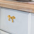 Adorainbow 50x35x25mm, Brass Bowknot Cabinet Pull Handle, Small Bow Drawer Knobs, Decorative Bow Room Hardware