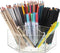 Zonon Clear Acrylic Pen Holder, 360 Degree Rotating Art Pencil Organizer with 7 Compartments for Home Office