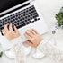 Elbow Gel Wrist Rest for Keyboard and Mouse Transparent White Mustache Pad Cushion Ergonomic Cute Clear Cool Mouse