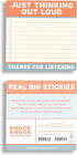 Knock Knock Thinking Out Loud Large Sticky Notes, 4 x 4-inches, Pack of 1