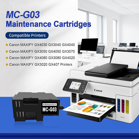 MC-G03 Maintenance Box Ink Cartridge for Canon MAXIFY Printers, Compatible with GX3050, 1 Pack