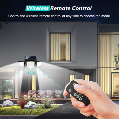 2500LM 210 Control,3 IP65 Waterproof,270 3 Modes(1 Packs) Tuffenough Solar Outdoor Lights LED Security Lights