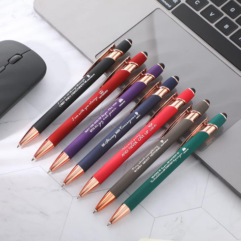 Fumete 42 Pcs Bible Verse Ballpoint Pens, Christian Stylus Pens with Inspirational Quotes, Bulk Gift
