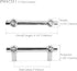 JETLAND 4-Pack, 3" PW6733GO076 Cabinet Drawer Crystal Pulls, Golden with Clear Glass, Hole Centers, Shining Cross