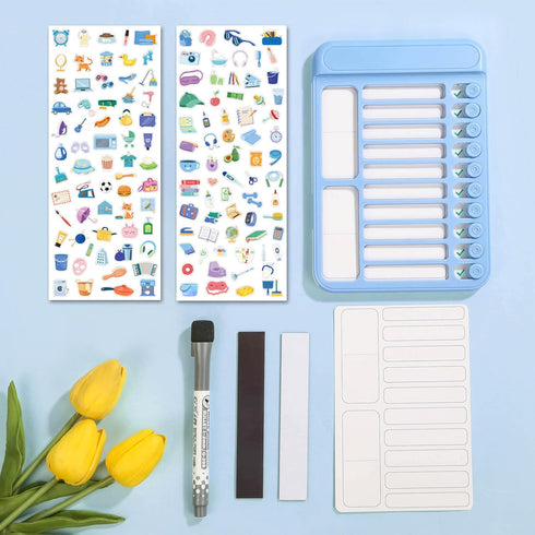 Audab Magnetic Dry Erase Chore Chart for Kids, Whiteboard Checklist Board, Daily Routine Schedule Board for Home