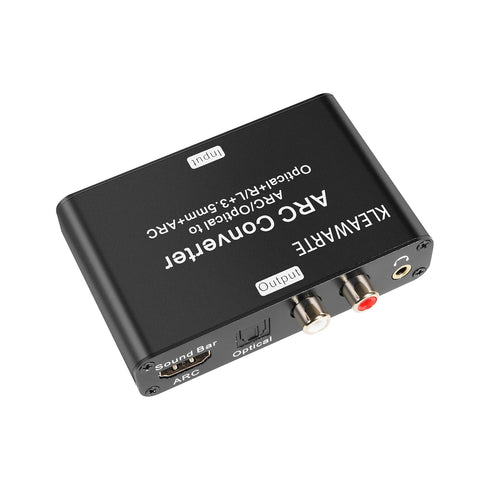 KLEAWARTE 3.5mm HDMI ARC Audio Extractor Optical/SPDIF HDMI ARC to Optical/SPDIF ARC L/R Jack Stereo DAC Converter