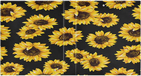 3 Ring Binder, Sunflower Pattern Clipboard Binder with 2 Pockets, 1.5 Inch Three Ring Binder Heavy Duty Round Ring Binders for Office Supplies by KEEPREAL