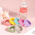 Penitue 8pcs (8 Silicone Baby Bottle Labels, Reusable Personalised Writable Name Bands for Daycare Anti-Slip Bottle