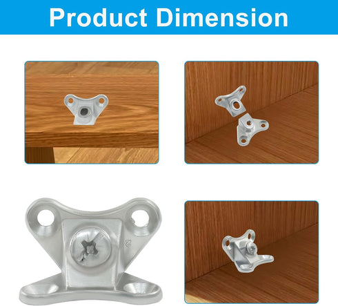 BokWin 12 Pack Butterfly Corner Brace Detachable Corner Brace L Bracket - Metal Right Angle Brackets for Wood Furniture