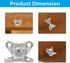BokWin 12 Pack Butterfly Corner Brace Detachable Corner Brace L Bracket - Metal Right Angle Brackets for Wood Furniture