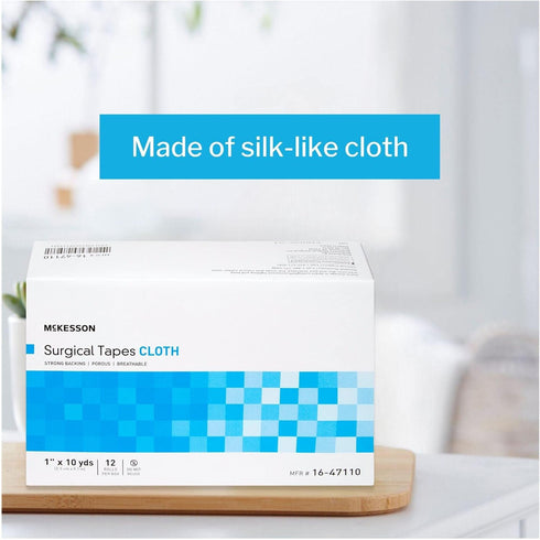 1 10 12 1 Pack McKesson Surgical Tape, Non-Sterile, Air Permeable Silk-Like Cloth, in x yd, Rolls