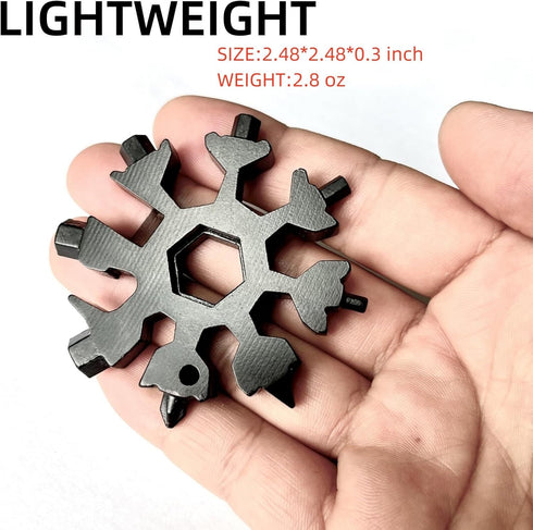 FODARSAI 18-in-1 Snowflake Multi Tool, Unique Gifts for Men, Cool Camping Tool Gadgets, Stocking Stuffers for Dad,