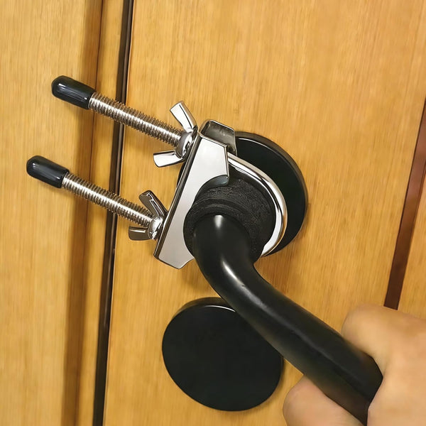 Portable Door Security Locks, Adjustable Heavy Duty Outward Opening Travel Stainless Steel