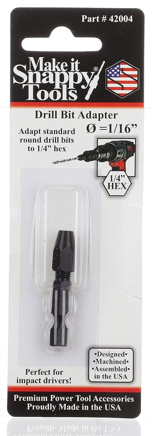 Make it Snappy Tools 1/16 Inch Quick Change Drill Bit Adapter #42004