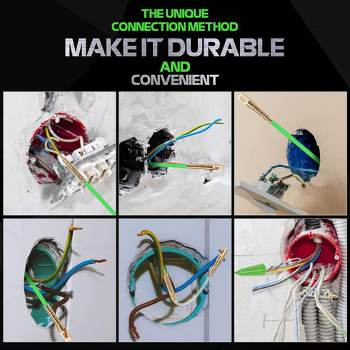 14FT Fiberglass Running Electrical Wire Cable Glow Rods, Fish Rods Electrical Kit with 8 Attachments and Fish Tape