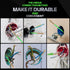 14FT Fiberglass Running Electrical Wire Cable Glow Rods, Fish Rods Electrical Kit with 8 Attachments and Fish Tape