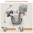 Chegulu 2" 600 Lbs, 4 L-Shaped Swivel Plate Casters, TPR Silent Furniture Wheels with Brakes, Total Load Capacity
