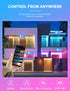 Smart Light Bulbs 4 Pack with Remote, A19 E26 800LM Color Changing LED, WiFi & Bluetooth 5.0, Dimmable, Works with Alexa
