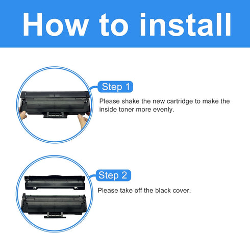 LCL Compatible Toner Cartridge Replacement for Samsung ML-1660, 2-Pack Black, MLT-D104S, 104, 104S