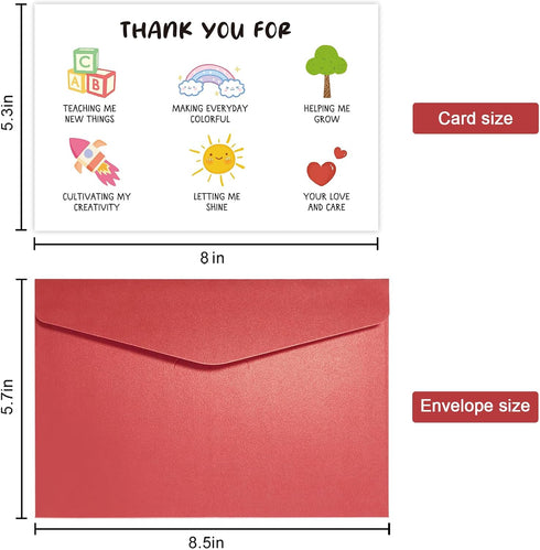 SuperShunhu Funny Thank You Card for Teachers, Appreciation Card for Nursery Teacher, Teachers Day Card, Birthday Card
