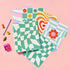 Avery 3 Ring Binder, 1 Inch Round Rings, Retro Collection, Groovy Checks (26803)