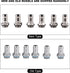 6Pcs G1/4" Barb Fitting Adapter, OD 6mm for PC Water Cooling Tube System