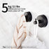YOHOM 2Pcs Suction Cup Hooks, Stainless Steel Vacuum Bathroom Shower Hook for Towel Rack Kitchen Organizer - Matte Black