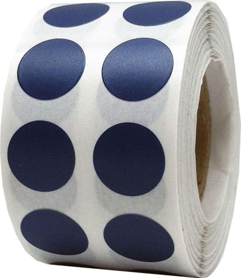 Navy 1/2" Round Adhesive Labels - 1,000 Color Coding Dot Stickers for Inventory Management and Crafting