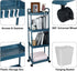 5-Tier PATIKIL Rolling Utility Cart with Handle, Storage Shelves Organizer Cart Movable Storage Organizer with Hanging