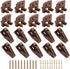 Waziaqoc 10 Set Brown Plastic Replacement Drawer Guides, Slides Drawer Replacement Part Guides,