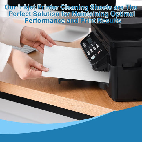 Clapzooki 50 8.5" 11") PCS Printer Cleaning Sheets Copier Cleaning Sheets Fax Printer Cleaning Sheets Laser Printer
