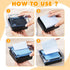 Pop Up Notes Dispenser, Black Base Clear Top Sticky Notes Holder for 3 x 3 Inch Sticky Notes, School Office Home