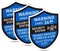 3PCS Security Alarm System Sign for Home, Self-Adhesive Weatherproof Small 24 Hours
