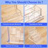 NIUBEE Clear Business Card Holders, 4 Tier Acrylic Display for Business Cards, 4 Slots, 300 Card Capacity, 1 Pack