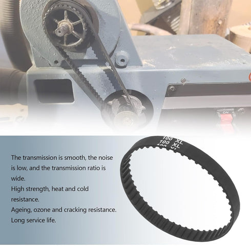 SING F LTD 2pcs 100XL 037 Timing Belt, 50 Teeth 10mm Width Rubber Geared Cogged Belt for Industrial Use