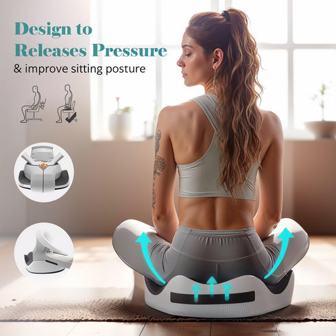 Stilform Ergonomic Seat Cushion Orthopedic Seat Cushion with Visco Gel Foam, Office Chair Cushion, Computer Chair