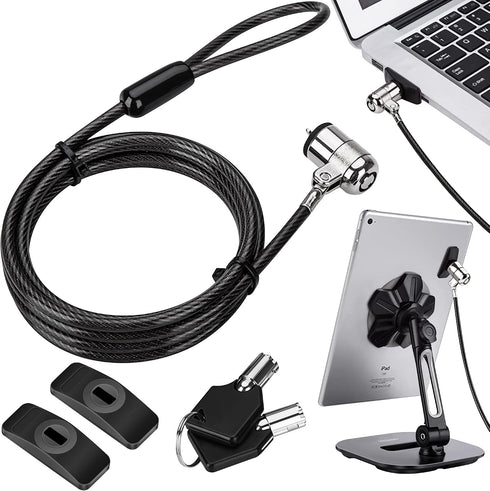 AboveTEK Laptop Lock, Tablet Lock Security Cable, 2 Keys Sturdy Steel iPad