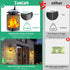 2 Pack(Black) TomCare Solar Lights Outdoor Flickering Flame Solar Lantern Outdoor Hanging Lanterns Decorative Outdoor
