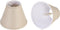 Aspen Creative 51010-2, Empire Clip-On Chandelier Lamp Shade, Khaki, 3" Top X 6" Bottom