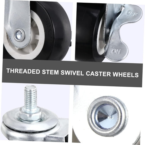 4pcs ULTECHNOVO Swivel Casters Heavy Duty Locking Caster Wheels Wheel Furniture Movers Quiet Rolling for Carts