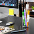 NIUBEE Acrylic Pen Holder 2 Pack, Clear Desktop Pencil Cup Organizer for Office Desk Accessories, Round