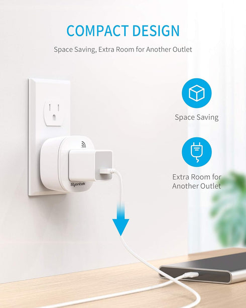 100 (5 2 Syantek Remote Control Outlet Wireless Light Switch for Household Appliances, Expandable Remote Light Switch