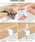OneLeaf 12 Pack Spring Cable Clips for Phone Charger, One-Hand Cord Holder for Nightstand & Desk, Rotatable Desk Cable