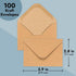 Juvale 100 Pack Small Kraft Paper A1 Envelopes for 3x5 inches Cards, Invitations, Wedding RSVP