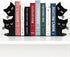 Peeping Cat Bookends for Shelves Decorative, Metal Book Ends for Heavy Books